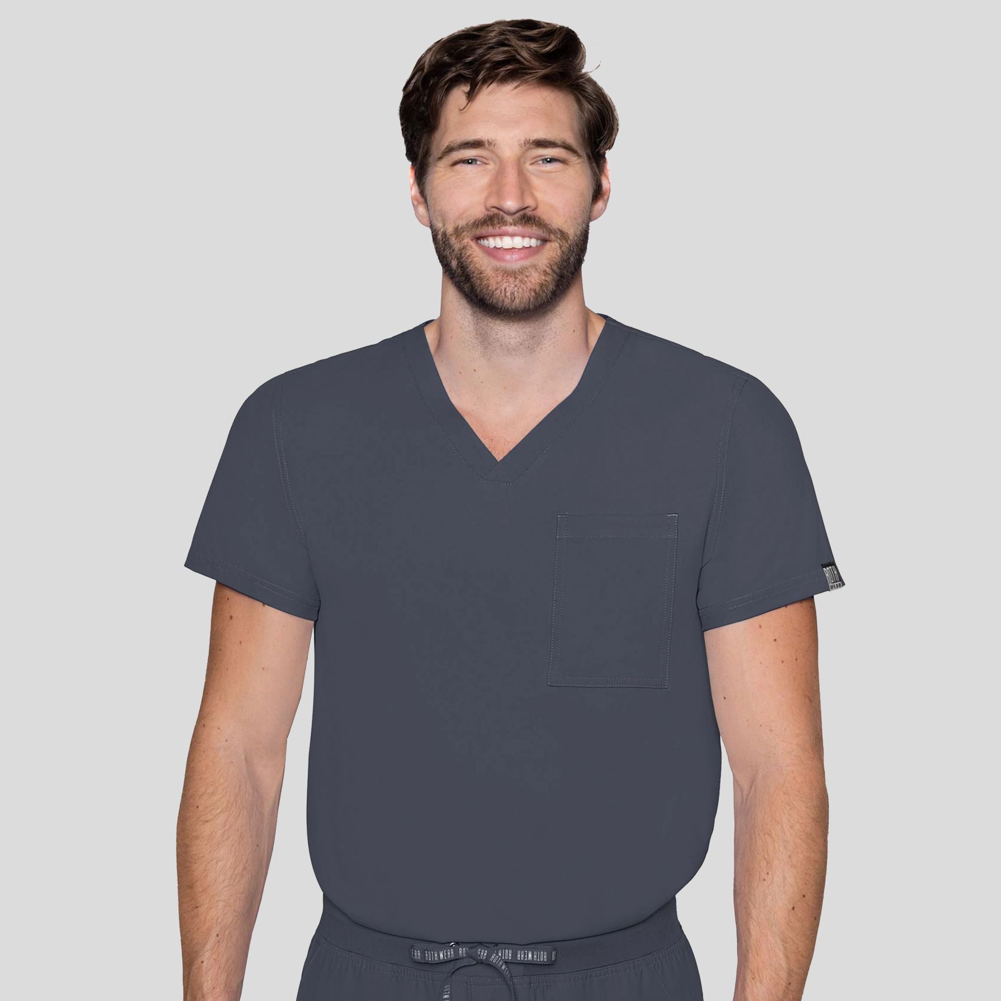 Mens 1 Pocket Top | Pewter