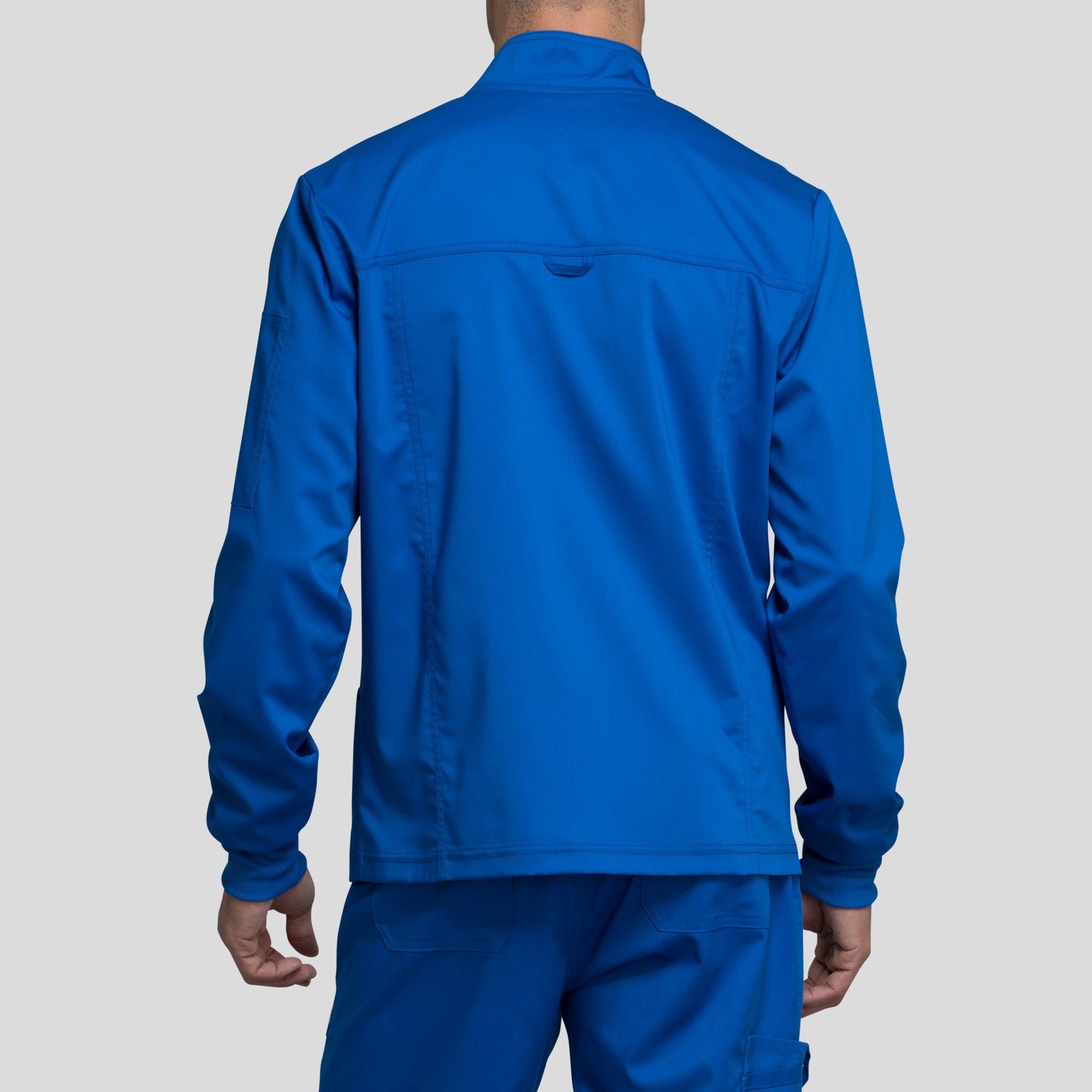 Men's Zip Front Scrub Jacket | Royal