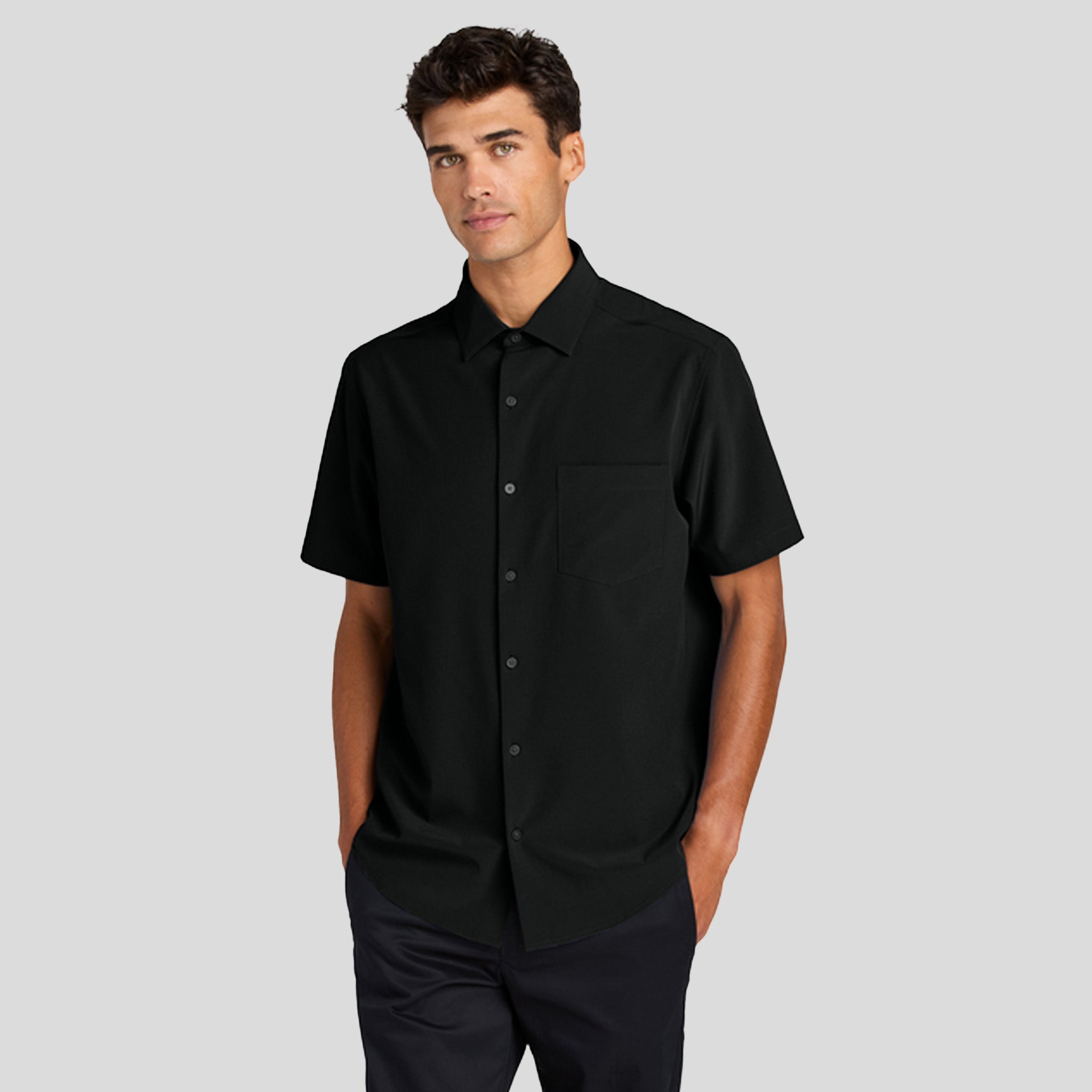Short Sleeve UV Capital Tech Shirt | Deep Black