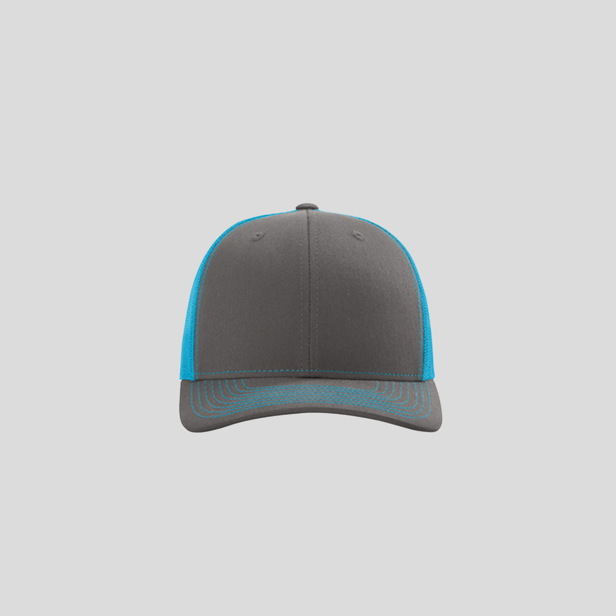 Richardson Trucker Cap | Charcoal/Neon Blue