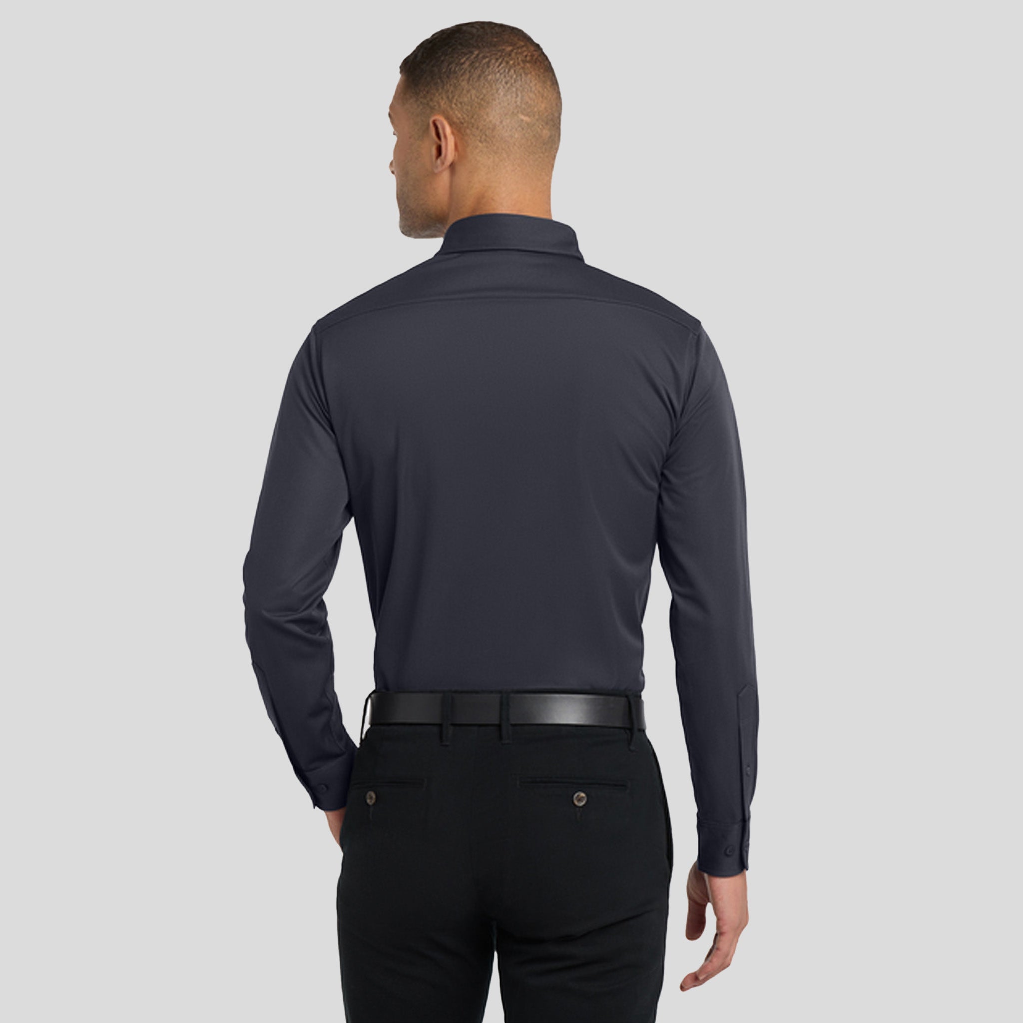 Dimension Knit Dress Shirt | Battleship Grey