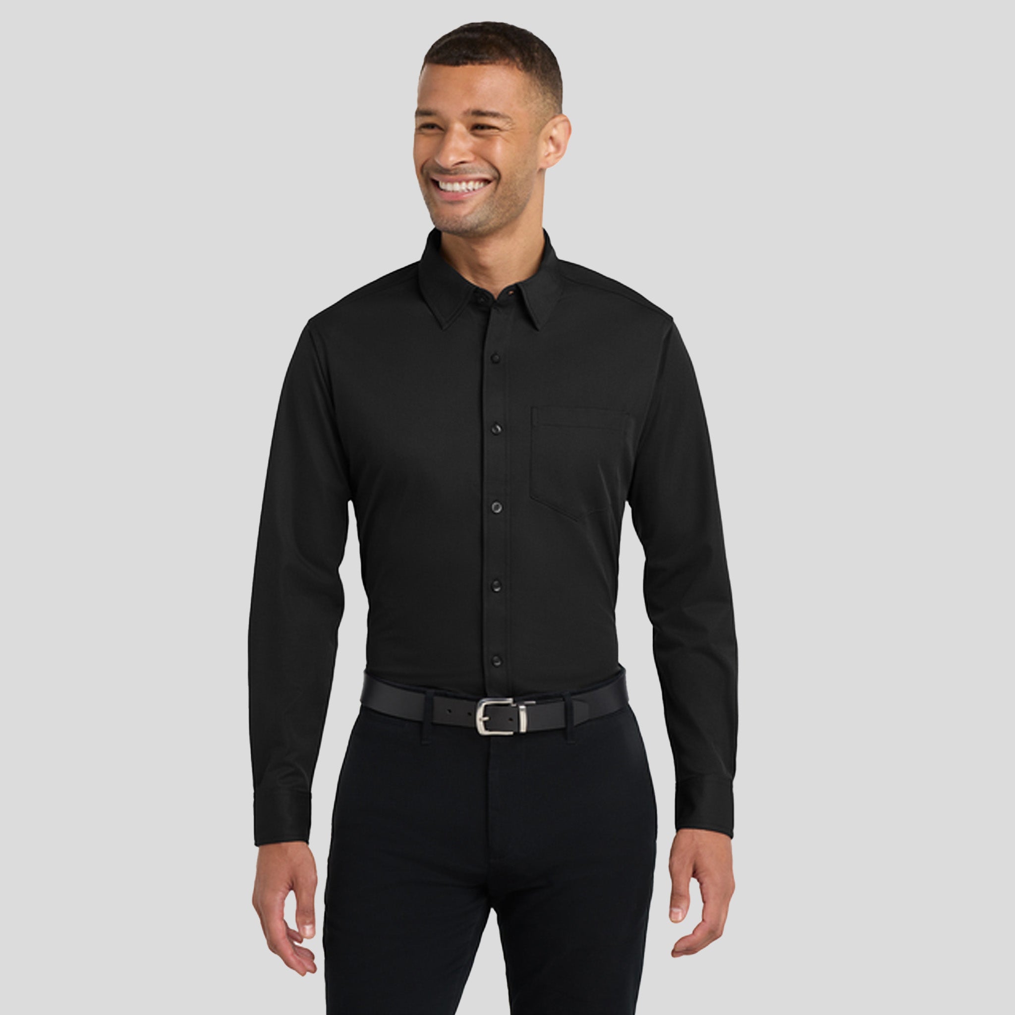 Dimension Knit Dress Shirt | Black