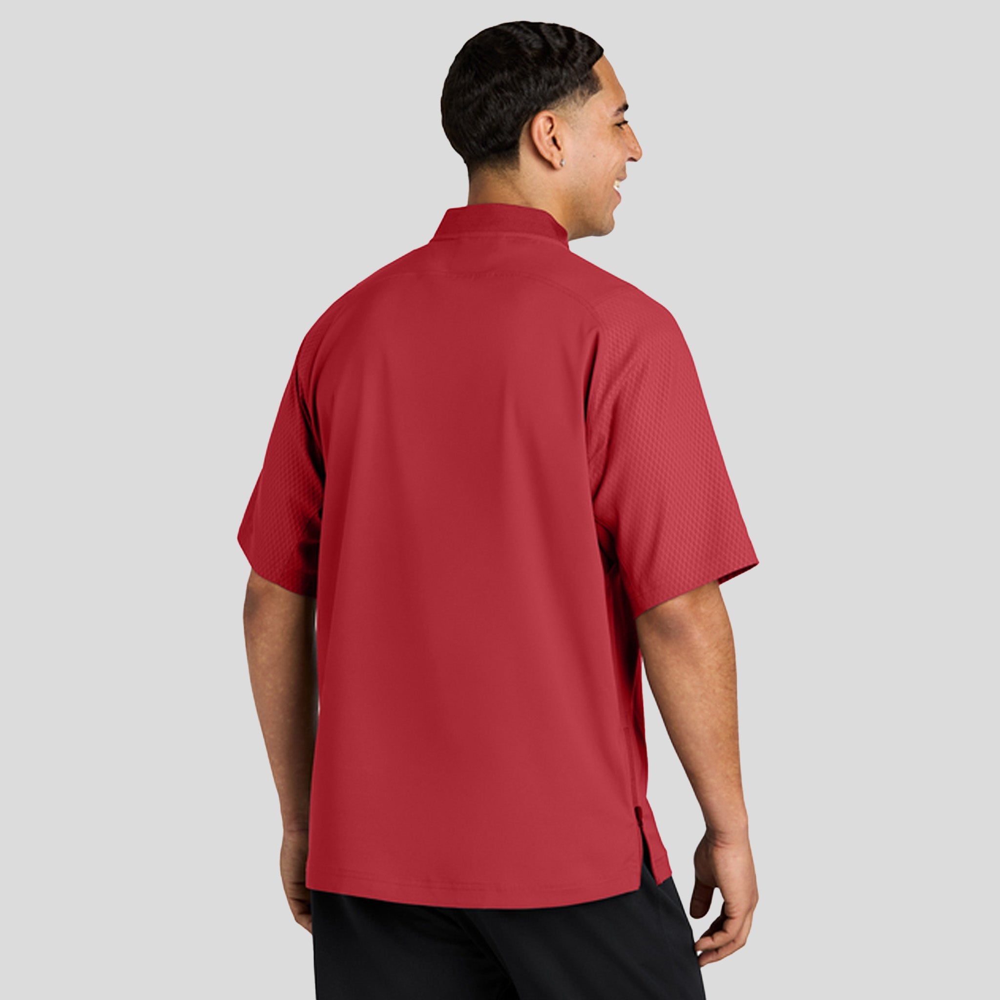 Cage Short Sleeve 1/4-Zip Jacket | Scarlet