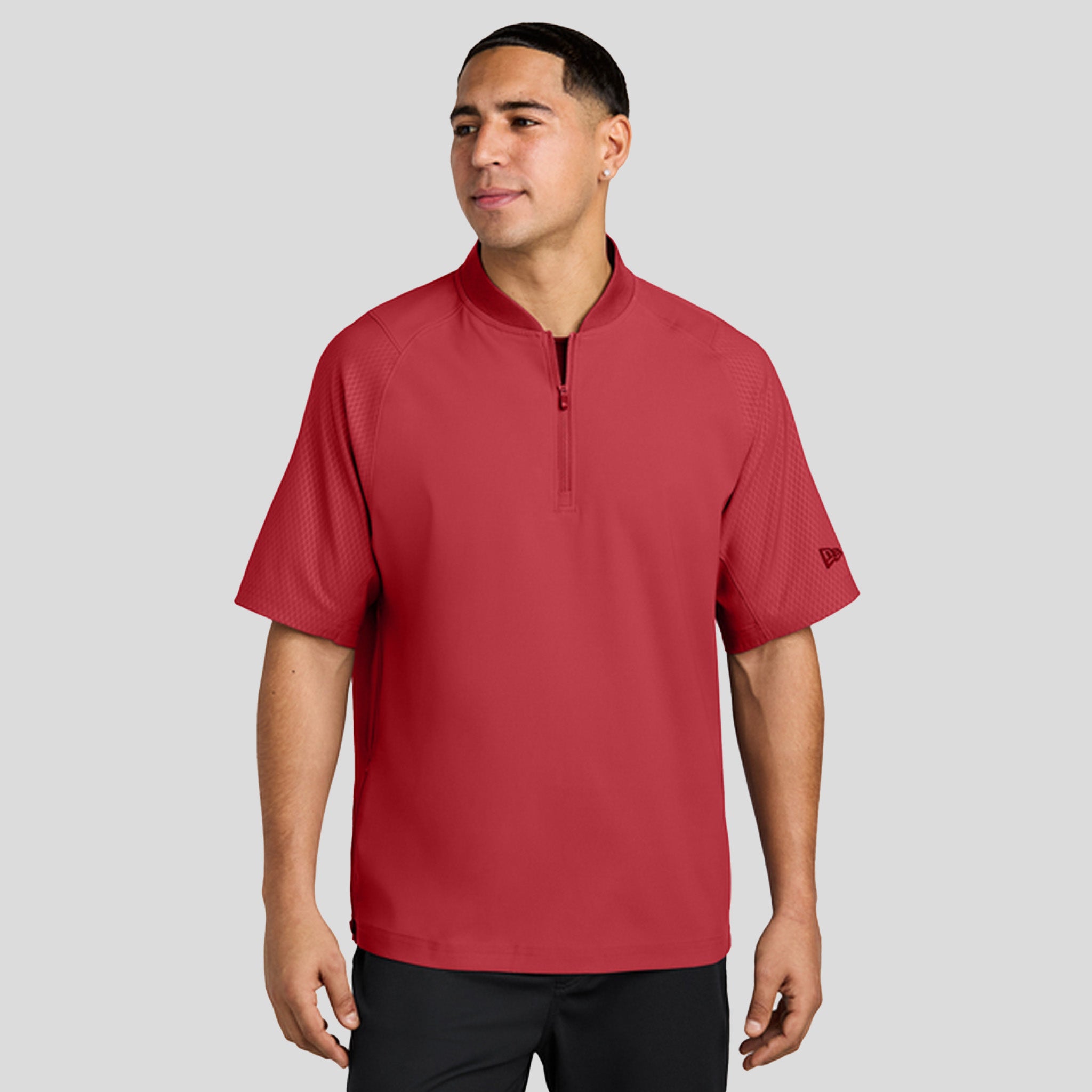 Cage Short Sleeve 1/4-Zip Jacket | Scarlet