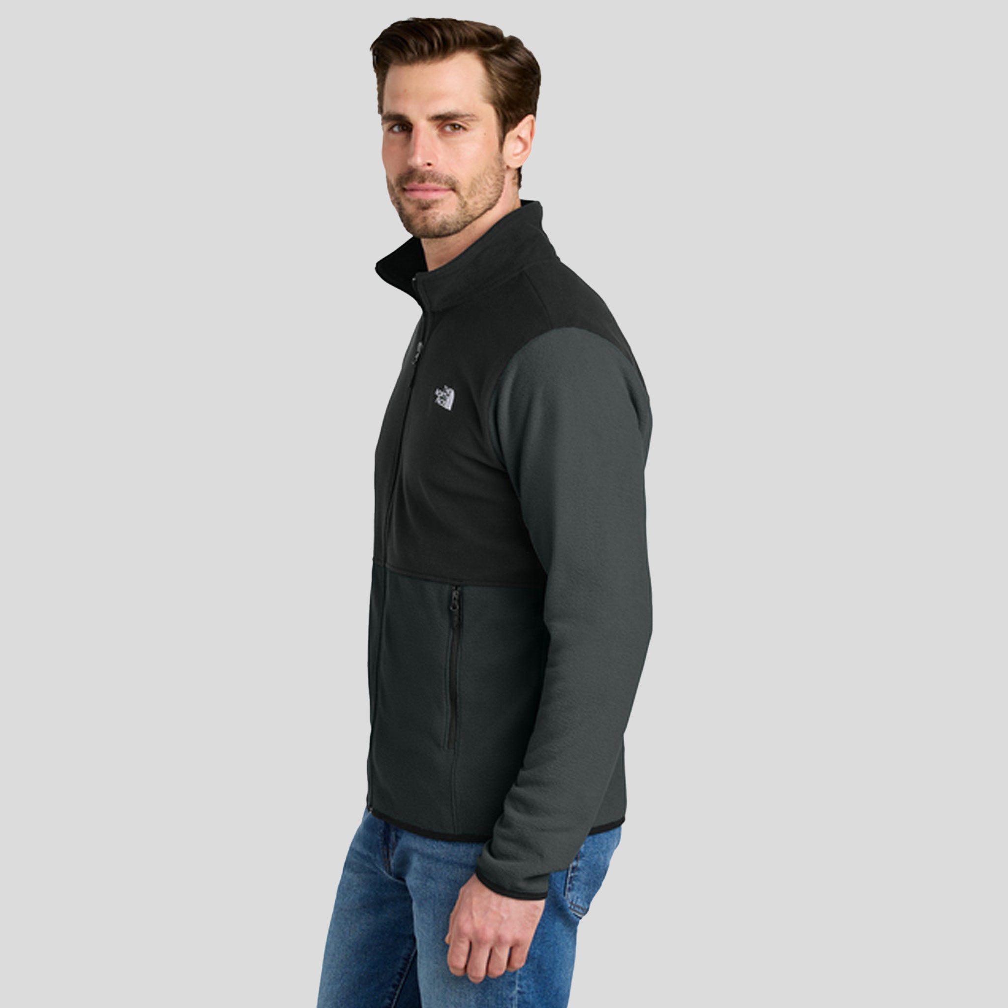 Glacier Full-Zip Fleece Jacket | Asphalt Grey/TNF Black