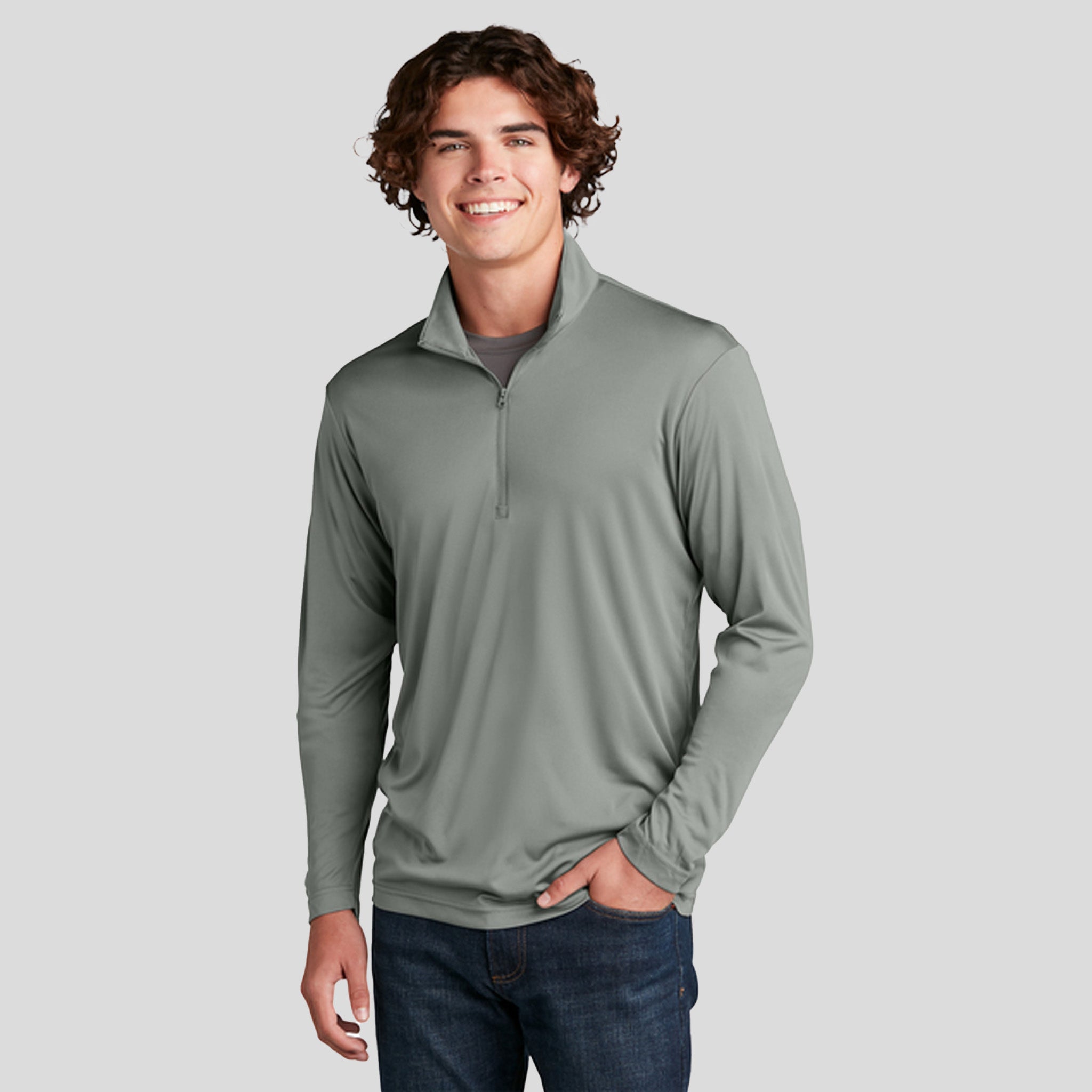 PosiChargeยฎ Competitorโข 1/4-Zip Pullover | Grey Concrete