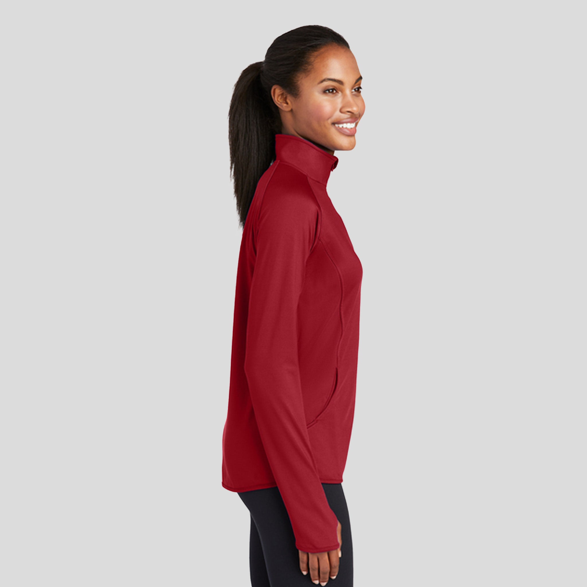 Women's Sport-Wickยฎ Stretch 1/4-Zip Pullover | Deep Red