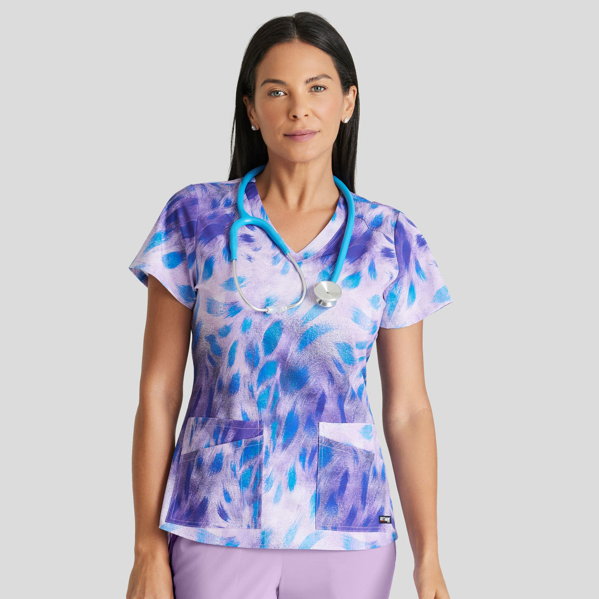 Ella Print Top | Electric Peacock