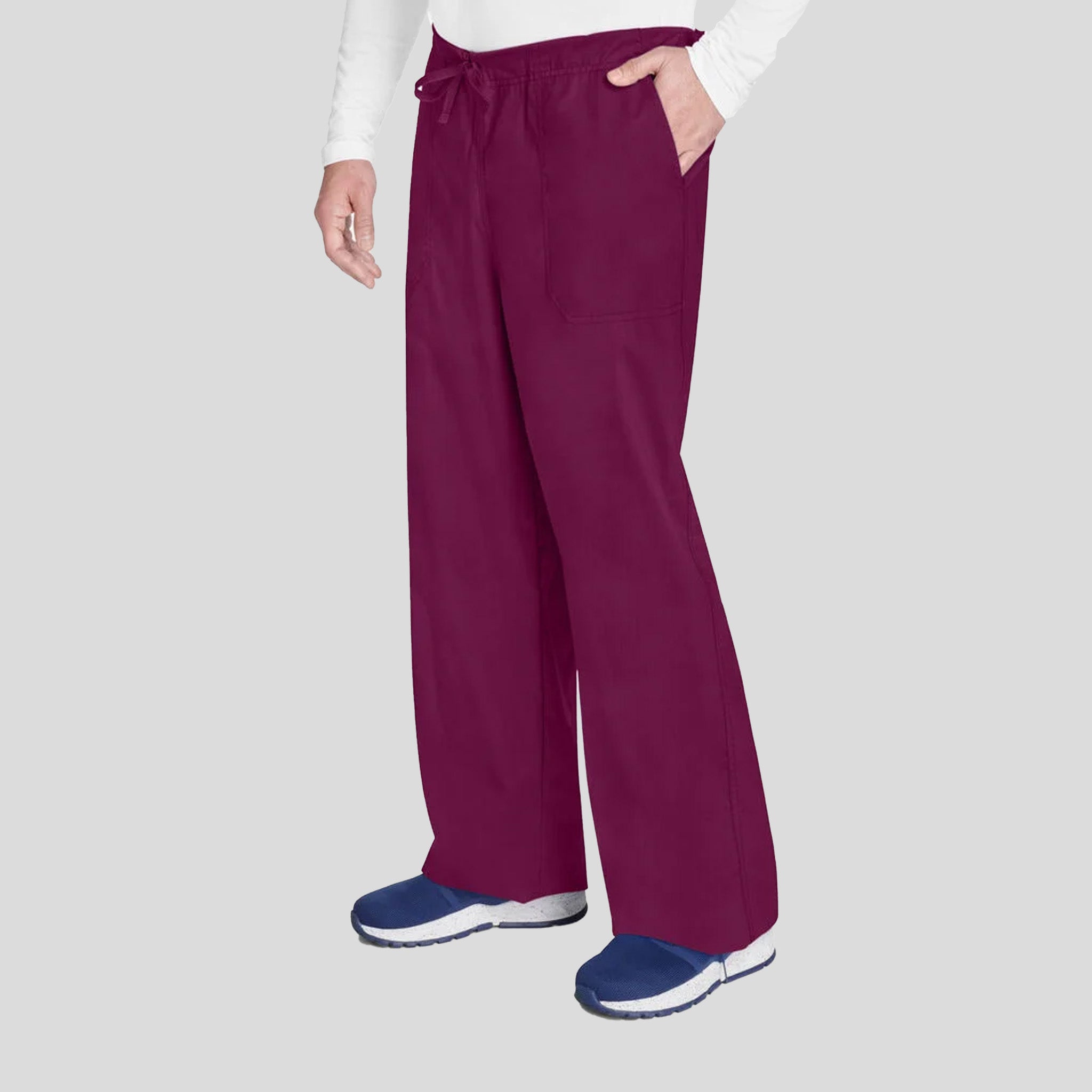 Unisex Drawstring Cargo Pant | Wine