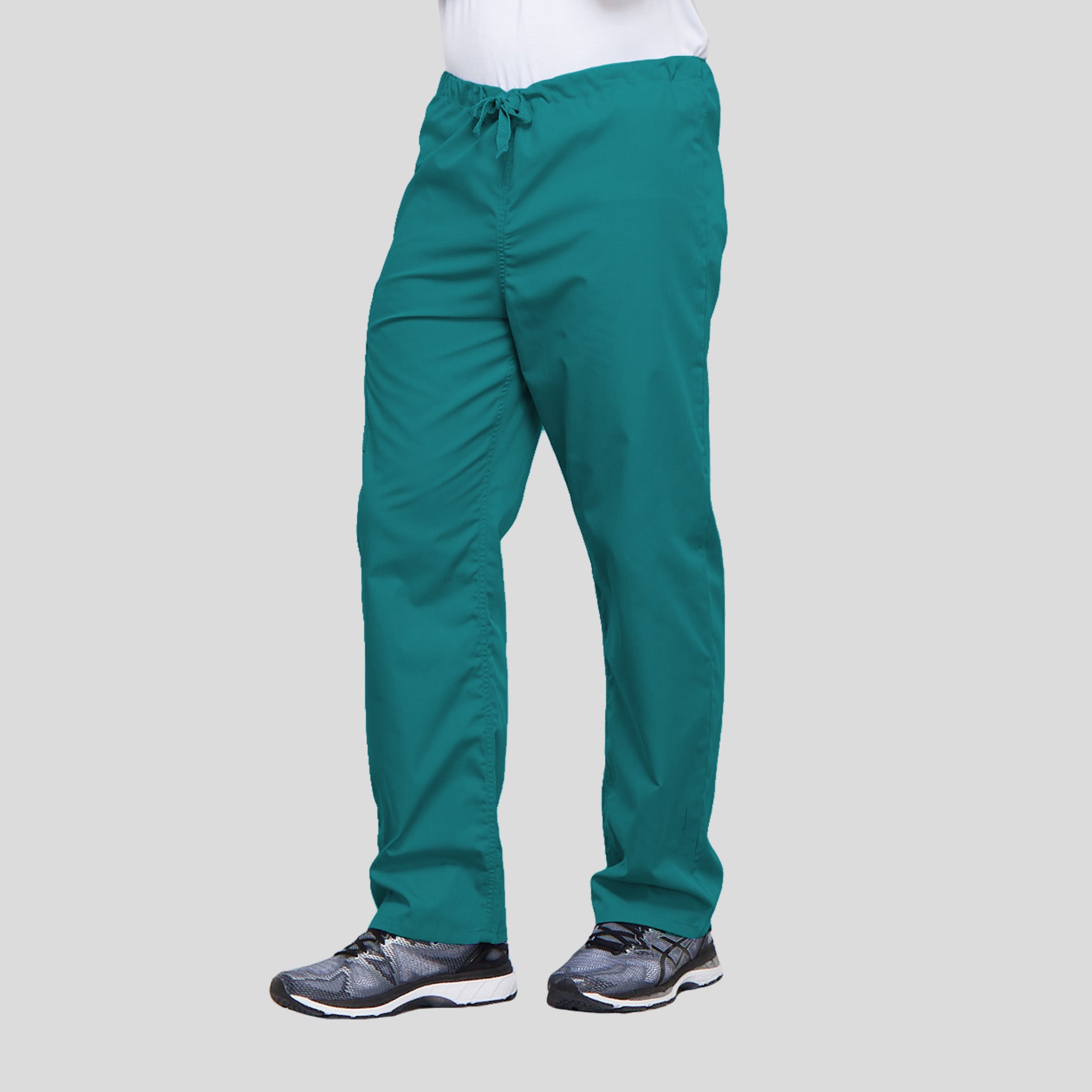 Unisex Drawstring Cargo Scrub Pant | Teal