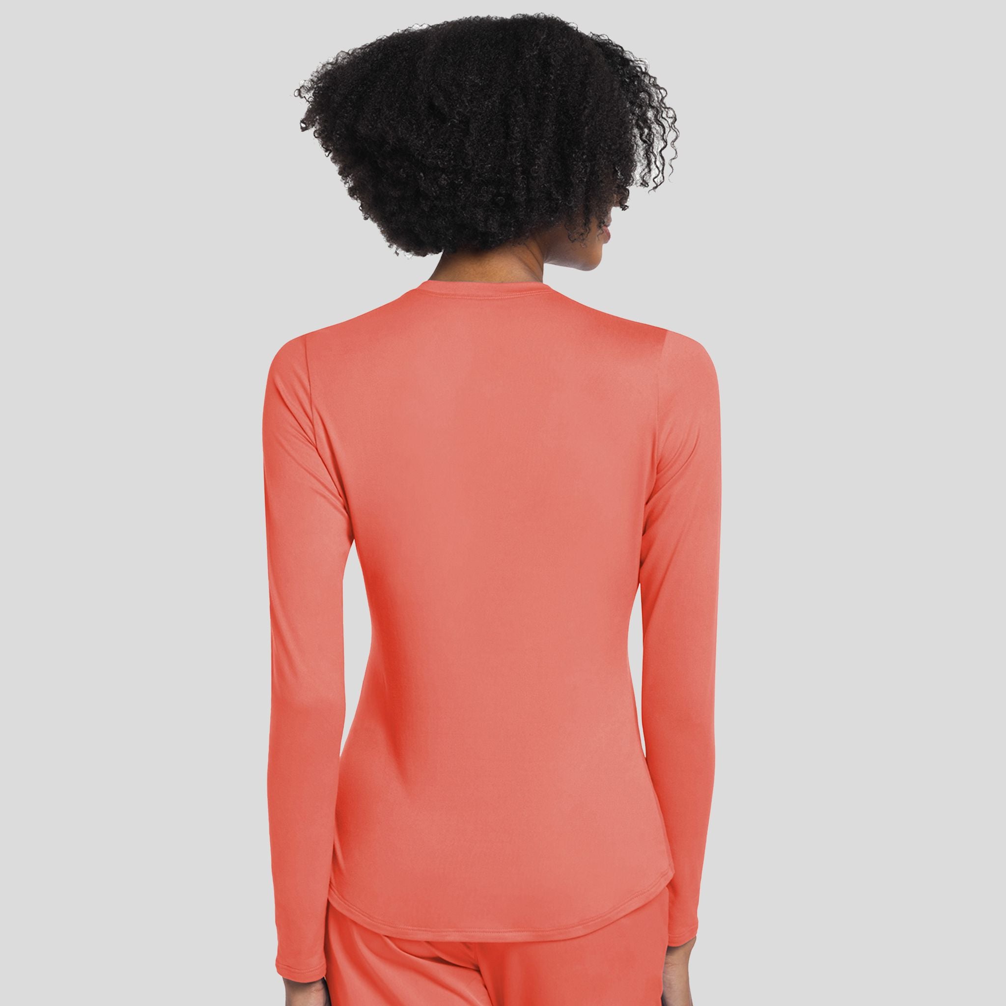 Long Sleeve Underscrub Knit Tee | Coral