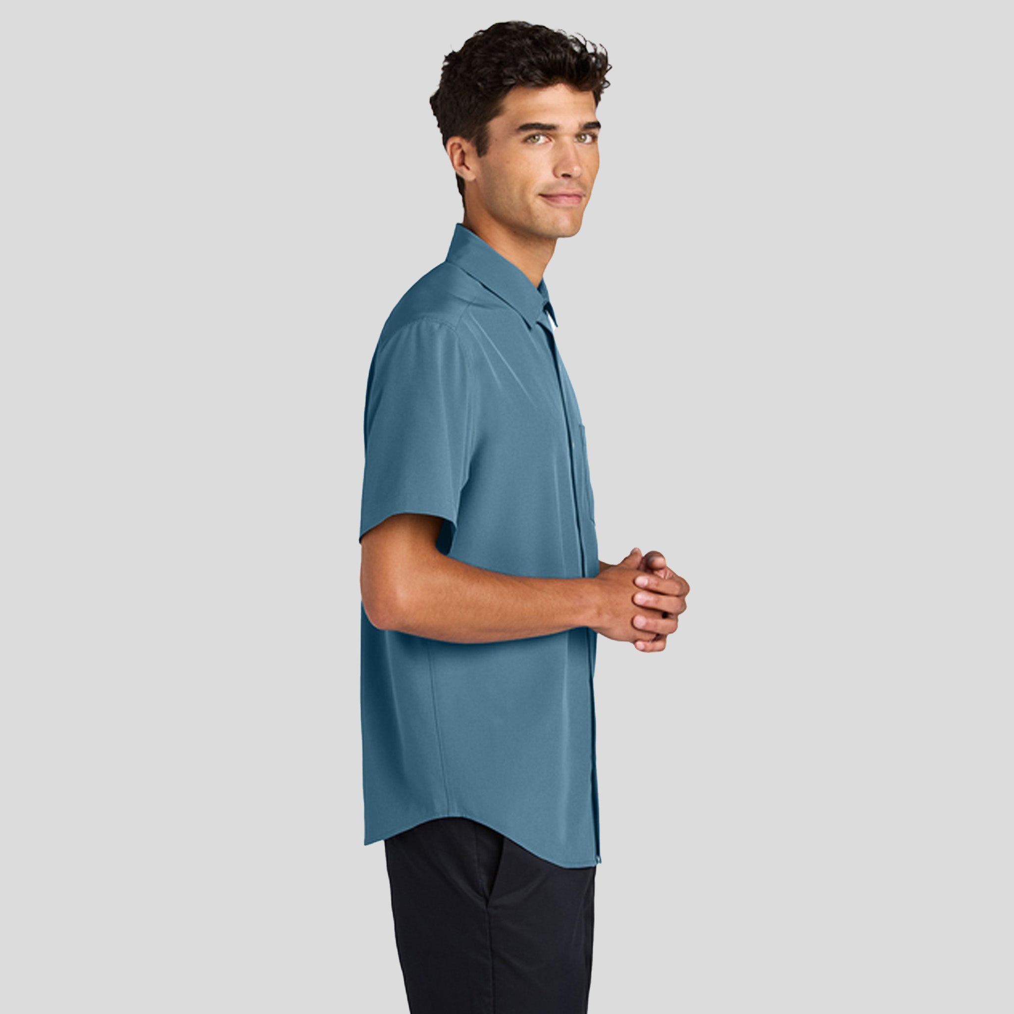 Short Sleeve UV Capital Tech Shirt | Harbor Blue