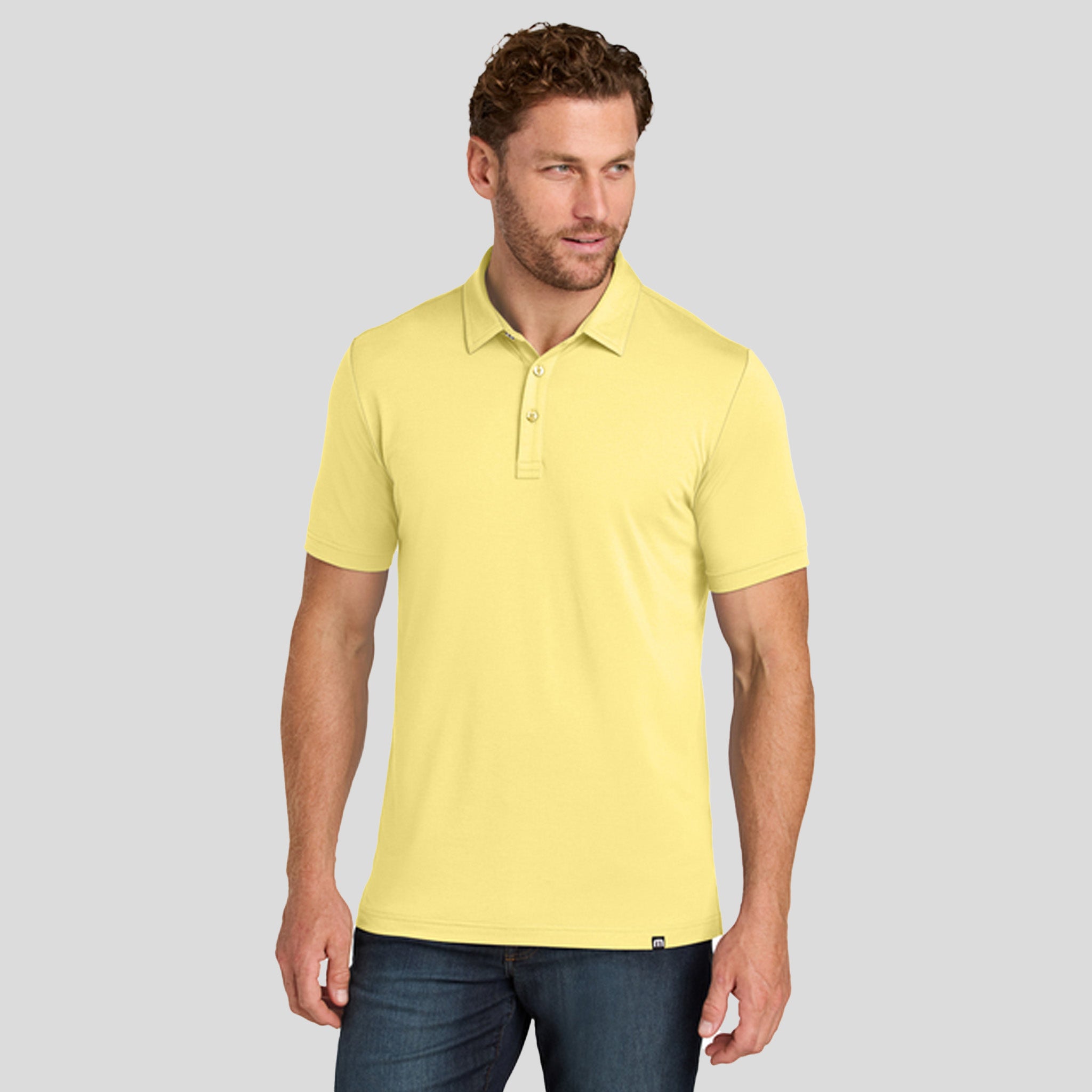 Glenview Solid Polo | Pale Yellow