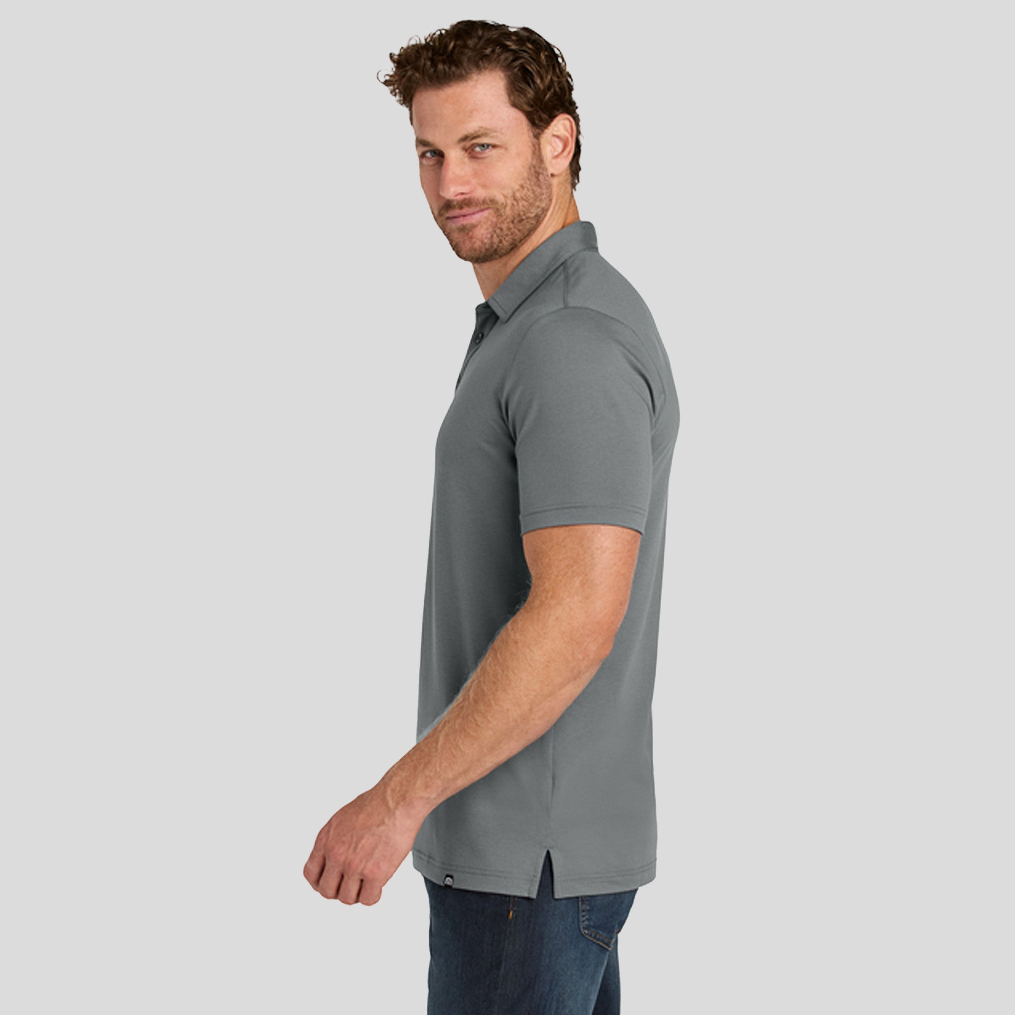 Glenview Solid Polo | Quiet Shade Grey
