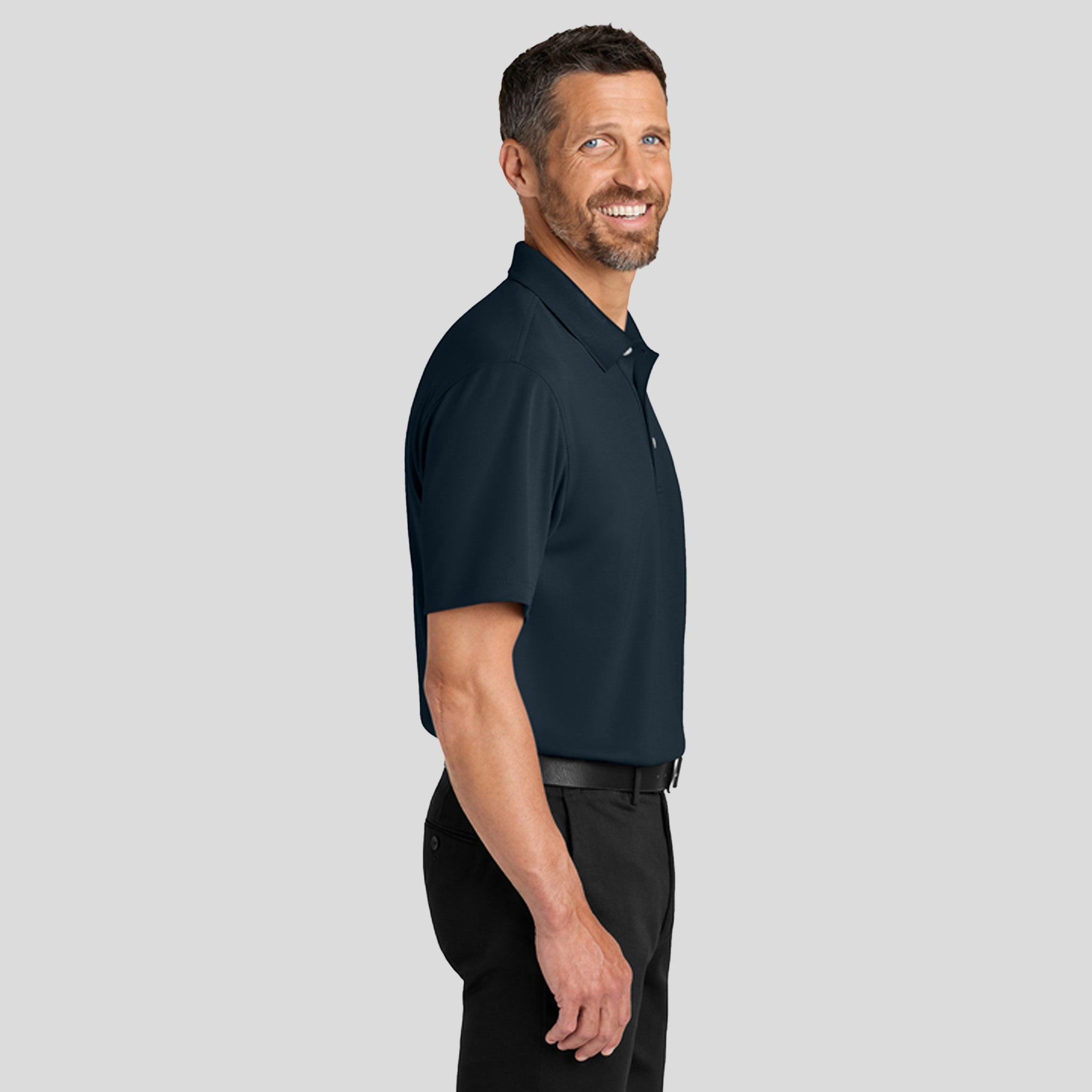 Men's Dry Zone® Stain-Release Grid Polo | Night Navy