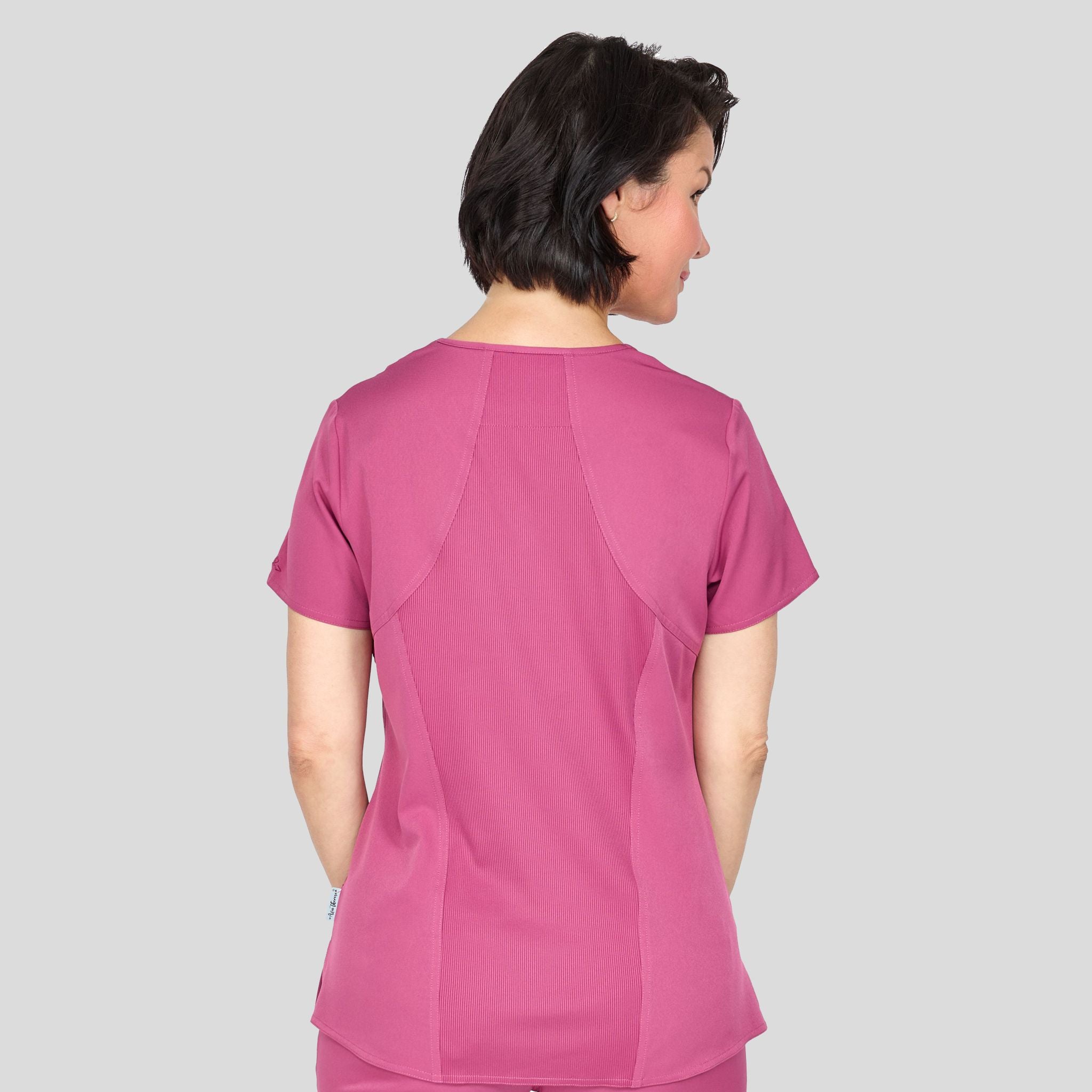 Ava Back Knit Top | Deep Rose